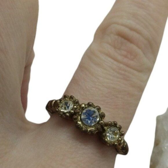 Antique trinity crystal ring size 5.5 - Picture 1 of 2